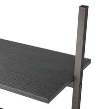 vidaXL Estantería inclinada de madera de ingeniería negra, acero de 5 niveles - Negro - Ver 7
