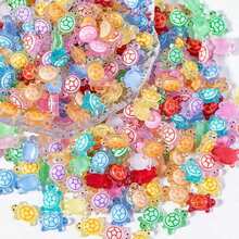 10/30/50 件 DIY 微型海龟雕像，发光迷你树脂海龟迷你玩具，黑暗中发光的小海洋动物，适合节日礼物、袜子礼物、派对礼物、恶作剧游戏、风景园林、小海龟、派对、散装玩具 - 彩色 - 查看 7