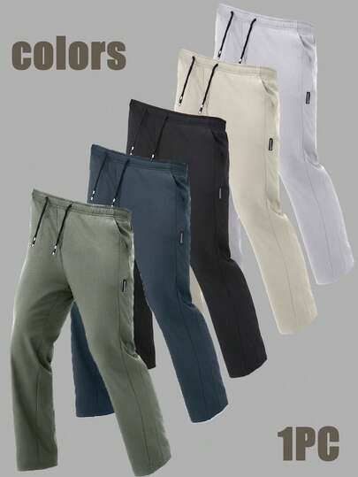 Men's Thickened Fleece Comfortable Sportswear Pants, Suitable For Wearing In Autumn And Winter, With Pockets, Casual Style, Thickened For Warmth Protection. Sportswear Casual Pants, Suitable For Cold Family Relaxation And Fast Outdoor Running