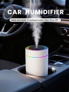 1 Pc 180ml Car Air Freshener & Mini Humidifier With Color Night Light,It Has An Auto-Off Timer, - 2 Modes, Quiet, Portable.Refillable With Essential Oils, For Auto Office Home Bedroom - PY02 - View 6