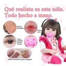 Muñeca Bebé Silicona Suave Reborn Baby De Juguete 53cm - Multicolor - Ver 4