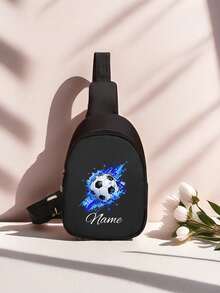 Custom Mini Chest Bag, Can Print Personalized Name Or Holiday Greetings. Create Your Own Exclusive Bag, Back To School Backpack, Crossbody Bag, Suitable For Daily School, Travel, Vacation And Other Occasions. Multi-Functional, Decorative, Letter Pattern, Fashionable, Soft, Modern, Colorful, Cute, Adorable, Casual, Customized, Personalized - Multicolor - View 22
