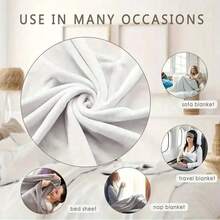 Casual Soft Warm Halloween Sally Nightmare Before Christmas Print Flannel Blanket For Couch Sofa Home Office Bed Camping Funny Blankets - Phong cách 7 - Xem 6