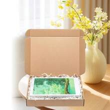 8x8x4" Shipping Boxes 25 Pack Mail Box Brown Corrugated Cardboard Mailing Boxes For Small Business Kraft Medium Literature Mailer Packaging Supplies - 12x9x2" - Xem 2