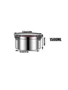Juego de fiambrera hermética de acero inoxidable, recipiente de almacenamiento portátil a prueba de fugas, apto para congelador y microondas, conservación de frescura duradera, elemento esencial para la organización de la cocina - Multicolor - Ver 24
