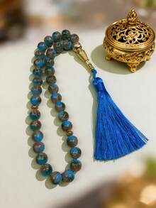 1pc 10mm Tassel Style Rosary Beads 33pcs Prayer Beads Tasbih Bracelet, Simple & Casual, Suitable For Muslim Men Daily Wear - Multicolor - View 11