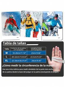Guantes de ciclismo de invierno, forro de felpa cálido, a prueba de viento e impermeable, antideslizante, compatible con pantalla táctil, guantes deportivos cálidos, agarre de silicona antideslizante, adecuado para ciclismo al aire libre, conducción, accesorios de otoño/invierno, equipo para montar motocicleta - Negro - Ver 3