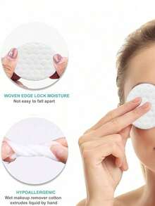 100/200pcs/Pack High-Quality Pearl-Patterned Cleaning Pads. Soft, Skin-Friendly And Breathable, With Double-Sided Three-Layer Design, Strong Water Absorption And Suitable For Both Dry And Wet Use.Ideal For Makeup Application And Removal, As Well As Cleaning And Care Of Face, Eyes And Nail Polish. - Multicolor - View 8