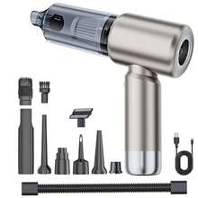 SUITU Aspirador de Pó Portátil Poderoso, Aspirador e Soprador de Vácuo 4 em 1 Leve, Mini Aspirador Recarregável por USB 11,1V 2000mAh Baterias de Íon de Lítio, Limpador para Carro, Casa e Pelos de Animais de Estimação, Equipado com Mangueiras de Limpeza, Presente