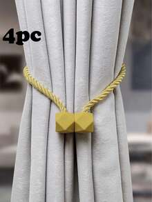 2pcs/4pcs Magnetic Curtain Tiebacks, Made Of Thicker Twisted Cord And Strong Magnets, Suitable For Curtain Fixing - Multicolor - View 23