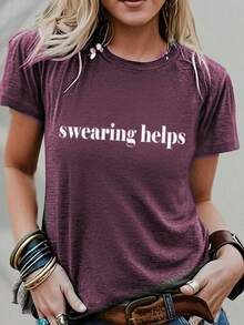 "Insults Are Helpful" Funny Sarcasm T-Shirt - Bold Statement Casual Round Neck Tee Suitable For Daily Wear,  Humor Gift & Conversation Starter (Machine Washable) Unisex Graphic T Shirts Unisex Casual Tee - 灰色 - 查看 6