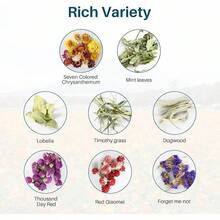 Sukh 150 g de para hámster, Flores y Hierbas, para hámster, Control de olores, Ropa de Cama de hámster Enano, jerbos, Robo, Ropa de Cama para hámster, hámster, hábitat, decoración, Comida para - Mezcla 1 - Ver 3