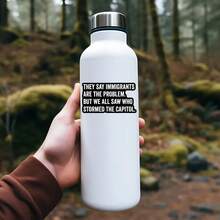 1 pieza Dicen que los inmigrantes son el problema, pero vimos quiénes asaltaron el Capitolio Pegatina para portátil, sátira política vinilo, cita de la verdad, pegatina resistente al agua y despegable para botella de agua, acento negro y blanco para vaso, pegatina de cuaderno activista de , regalo perfecto para amigos progresistas, pegatina sarcástica de política para coche, vinilo anti-mito para botella de agua - Multicolor - Ver 3