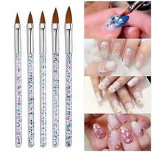 美甲画笔套装 丙烯酸法式眼线笔 UV凝胶指甲油绘画画笔 美甲点钻笔 美甲画笔全套 美甲设计套装 美甲工具 - 彩色 - 查看 2