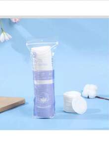 200/100pcs Disposable Round Makeup Remover Pads, Makeup Remover Pads, Travel Cleansing Set, 5.8*5.8cm, 3-Ply Thickened, Double-Sided Dual-Effect Cleansing Disposable Makeup Remover Pads - Multicolor - View 10