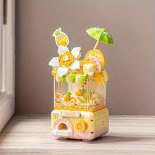 Creative Cute Panda/Pineapple Gashapon Mini Capsule Toy Machine, Building Block Air Pressure, Interesting Food Model Assembly Decoration, Home Decor Ornament, Immersive Assembly, Sense Of Achievement, Suitable For Birthday/Valentine's Day/Easter/Thanksgiving Gifts - Multicolor - View 5