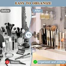 1 hộp đựng đồ trang điểm treo tường, 16 ngăn đựng bút kẻ mắt, chì kẻ viền môi, cọ trang điểm, bút chì kẻ mắt, hộp đựng đồ trang điểm, thích hợp để trên bàn trang điểm, phòng tắm để trưng bày bút chì che khuyết điểm, phấn bắt sáng, chì kẻ viền môi, bút chì kẻ lông mày, cọ môi, cọ nền, bút kẻ mắt - Trong sáng - Xem 7