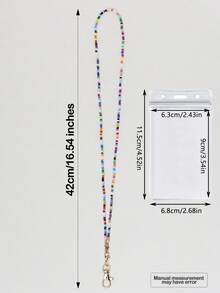 1 dây đeo cổ giáo viên hạt màu có thể tháo rời kèm giá đỡ thẻ ID, giá đỡ kính mắt, dây đeo cổ đa năng có thể tháo rời dành cho nữ để đựng chìa khóa, móc khóa, có thể dùng làm vòng cổ, móc khóa, món quà tuyệt vời nhất cho giáo viên, học sinh, nhân viên - Nhiều màu - Xem 4
