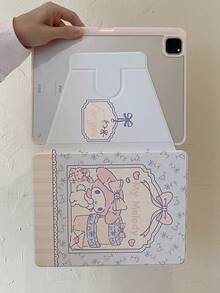 SANRIO 1个可爱兔子图案平板电脑保护套，兼容iPad - 可旋转（横屏/竖屏），防弯折防震，甜美少女风格 - 兼容iPad 5/6/7/8/9/10、iPad Air和iPad Pro（不含iPad） - 彩色 - 查看 1
