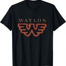 Waylon Jennings - Official Merchandise - Logo T-Shirt - 黑色 - 查看 3