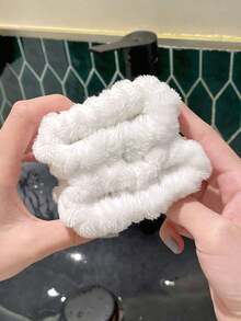 2pcs/Pack Solid Color Soft Wristband For Face Washing, Elastic & Sweat-Absorbing Hand Bands For Bathing Home Bathroom Decor Fall Decor Back To School Hair Accessories - Màu tím - Xem 7