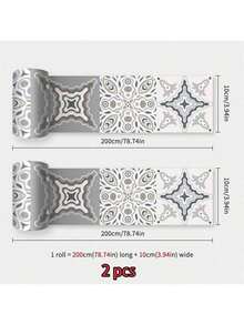 Giấy dán tường chống thấm nước 2M cho phòng tắm, viền chân tường tự dính, hành lang, sàn nhà, tấm dán trang trí tường, giấy dán tường trang trí mùa xuân làm mới ngôi nhà của bạn, nhãn dán trang trí Rama, quà tặng sinh nhật và tốt nghiệp. - Nhiều màu - Xem 13