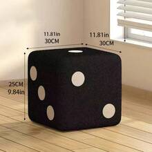 1件家用骰子凳，问号立方体凳，客厅脚凳，创意可爱玄关鞋凳，舒适保暖，圆角设计安全，多功能 - 彩色 - 查看 12
