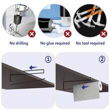 10Inch Paper Towel Rack Wall Mount,Self Adhesive Or Drilled Paper Towel Holder For Kitchen, Bathroom