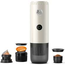 Máy pha cà phê espresso điện cầm tay 3 trong 1, máy pha cà phê mini du lịch, đồ uống nóng và lạnh, điều khiển nút bấm dễ dàng, máy pha cà phê tự làm nóng USB-C dùng cho ô tô, xay hạt cà phê và sử dụng viên nén, thích hợp cho gia đình, văn phòng, cắm trại, ô tô và du lịch. - gấp ba - Xem 15