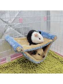 Winter Thick Double Layer Rodent Hammock Ferret Guinea Pig Hamster Squirrel Sleeping Nest Flannel Small Animal Hideaway Cage Warm Hanging Bed