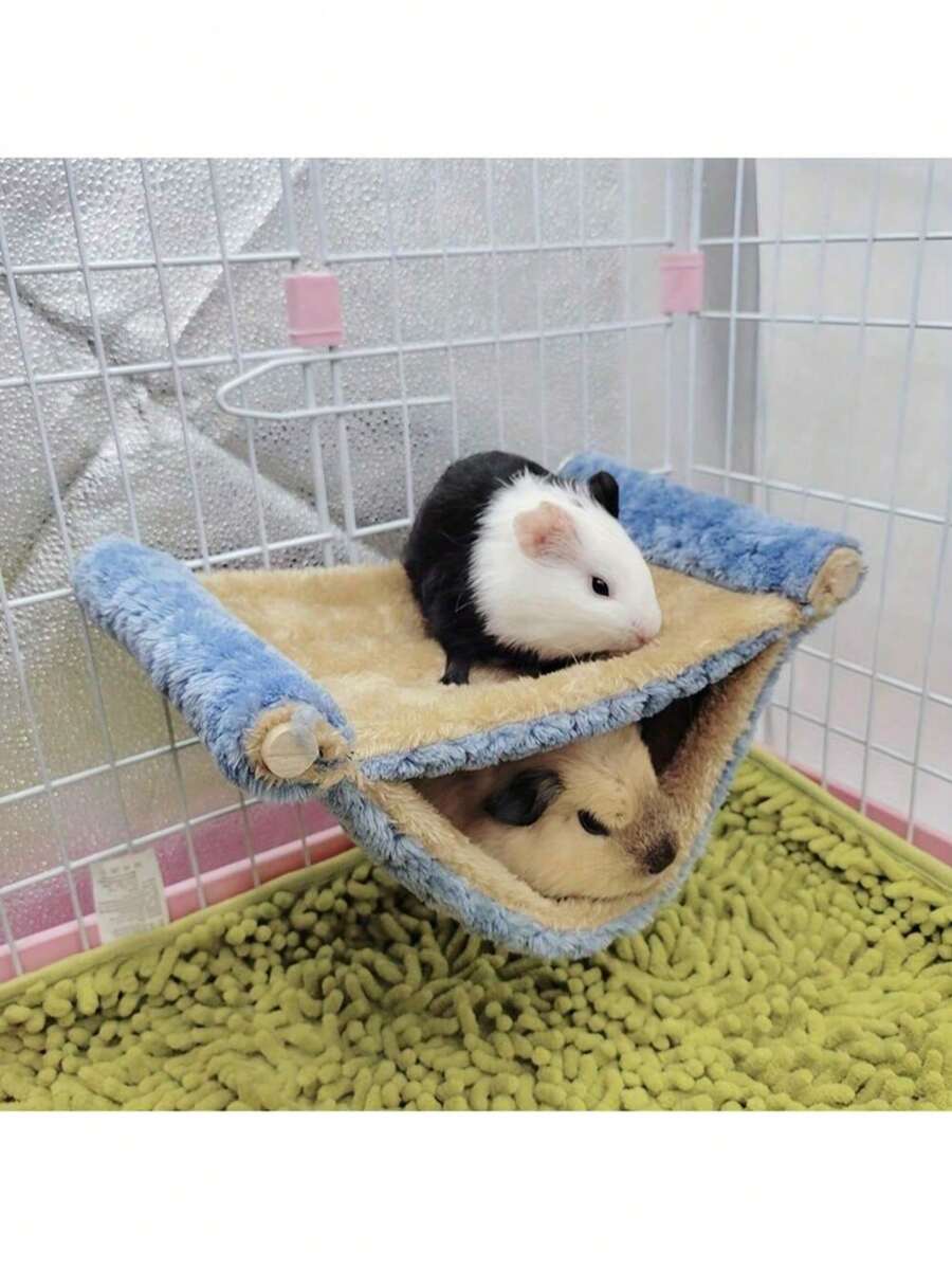Winter Thick Double Layer Rodent Hammock Ferret Guinea Pig Hamster Squirrel Sleeping Nest Flannel Small Animal Hideaway Cage Warm Hanging Bed