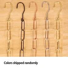 1个随机颜色铁艺挂钩，简约坚固耐用，家用多功能壁挂式衣帽钩收纳架，适用于玄关、衣橱、卧室、浴室、厨房等空间，可悬挂毛巾、浴袍、帽子、包包、围巾、腰带、配饰等物品，节省空间，复古工业风简约设计，安装简便，螺丝固定，用途广泛，是理想的家居收纳方案，也是馈赠佳品，可用于家居装饰、节日装饰、万圣节、感恩节、圣诞节等场合。