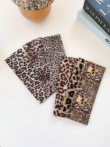 1pc Chic Leopard Print Headband, Elastic Fashion Retro Straight Fabric Sports Yoga Sweatband, New Leopard Print Headband, Street Fashion Hair Accessory Animal Hair Bands Casual Head Wrap Women Hair Accessories Summer Outfits,Festival,Party - Multicolor - View 4