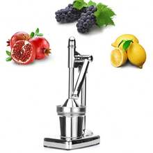 Manual Hand Press Orange Lemon Juicer Fruit Squeezer Press Machine Stainless Steel Easy Clean - 淺灰色 - 查看 5