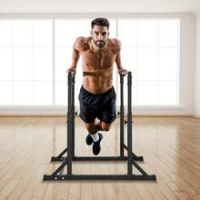 Dip-Stange, Schwerlast-Dip-Ständerstation Einstellbar 363 kg, Fitness-Workout-Dip-Bar-Station Stabilisator Parallette Liegestützständer, Parallelbarren für Krafttraining im Heim-Fitnessstudio - Parallelbarren, unten verbunden, 130 cm - Übersicht 1