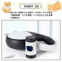自動伸縮ペット用リード ゴミ袋ホルダー付き 中大型犬対応 散歩用リード 猫犬兼用 アウトドア 携帯便利 爆走防止タイプ - ホワイト - チェックする 7