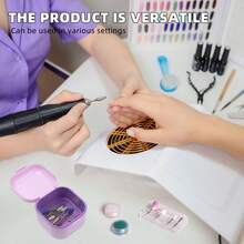 1/2/6pcs Manicure Tool Polishing Head Disinfection Box, Double Layer Filter Thick Cleaning Box, Portable Storage Box, Suitable For Nail Salons