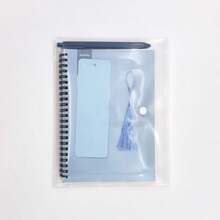 The Thickened A5 Spiral Notebook Set Includes A Notebook, Bookmark, Tassel, Notebook Bag, Pen, Minimalist Blue Notebook, Wholesale Exquisite Loose-Leaf Notebook, And 160-Page Exercise Book.