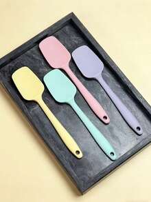 1pc/4pcs Silicone Spatula Set - Heat-Resistant, Non-Stick, Flexible Rubber Kitchen Cooking Mixing & Baking Tools, Ideal For Non-Stick Cookware - Multicolor - View 10