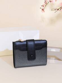 时尚菱形多功能女士钱包，手拿包，名片夹，骷髅头，Y2K，朋克，零钱包，刺绣，亮面，哪吒，混沌海，敖丙，眼镜盒，钞票夹，复古多功能多卡位女士钱包，短款钱包，办公，商务旅行，旅游，度假，时尚，复古风格，翻盖带钥匙扣女士钱包，男女通用卡包 - 黑色 - 查看 10