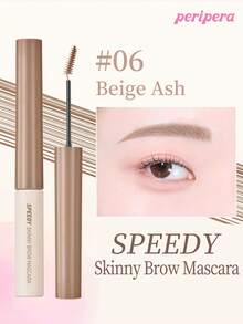 Peripera K-Beauty SPEEDY SKINNY 眉彩筆 眉毛定型凝膠 超細刷頭 易打造精緻眉妝 防水持久防暈染 眉毛造型液 眉毛填充 豐盈眉毛凝膠 - #06 Beige Ash - 查看 1