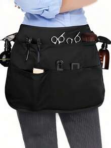 Multifunctional Apron Storage Waist Bag With Adjustable Strap,Beauty And Hair Styling Tool Storage Bag,Barber Work Apron Tools Storage Bag, Waist Apron Hairstylist Accessories Bag, Makeup Artist Waist Pack, Multi-Pocket Tool Waist Bag,Suitable For Barber Shop, Beauty Salon, Lawn Care, Manicure, Makeup, Gardening, Home Cleaning, Restaurant Waiter And More - Work Apron,Travel Holiday Essentials, Easyclean Material, Cosmetology Professionals ,Travel Essential Bag - Black - View 12