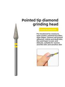 1支锥形碳化钨美甲钻头，俄罗斯美甲工具，用于去除角质层、死皮、抛光美甲，精准打磨，光滑平整，专业沙龙级耐用高效美甲护理必备品 - 彩色 - 查看 9