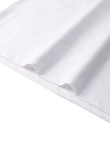 Men's Simple Printed Crew Neck Sleeveless Tank Top - White - View 5