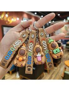 1pcs Random Capybara Doll Boxes, Birthday Gift Capybara Boxes, Capybara Surprise Gifts, Cute Cartoon Figurine Pendants, Party Favor Small Gifts, Christmas Gifts, Christmas Decoration - Brown - View 5