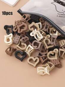 15/20件套女孩简约长方形发夹，适合日常或节日佩戴 - 彩色 - 查看 9