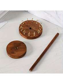 Disassembled Solid Wood Round Bracelet And Anklet Display Stand, Jewelry Organizer For Necklaces And Sweater Chains, Detachable Solid Wood Round Bracelet, Necklace And Hair Accessories Display Stand. The Detachable Jewelry Organizer Is Ideal For Displaying Bracelets, Necklaces, And Sweater Chains With Maximum Visual Effect. - Multicolor - View 3