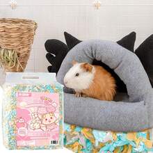 Ropa de cama de papel para hámster, Ropa de cama para jerbos |   Ropa de cama de erizo sin polvo - Ropa de cama limpia y acogedora, ropa de cama para animales pequeños, ropa de cama de chinchilla para j - Tres colores rosa y amarillo. - Ver 7