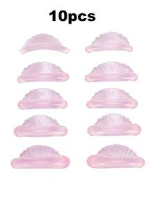 10pcs/Set, 5 Sizes Jelly Eyelash Lift Pads - Self-Adhesive Silicone C-Curl Curling Strips, No Glue Needed To Lift Lashes, Suitable For DIY Lash Perming At Home And Salon