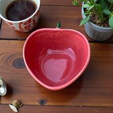 Strawberry Bowl 500ml Made Of Ceramic Decorated For Kitchen - Đỏ - Xem 10